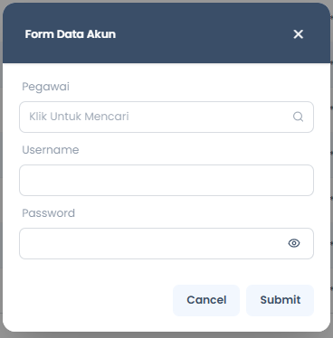Form Akun User