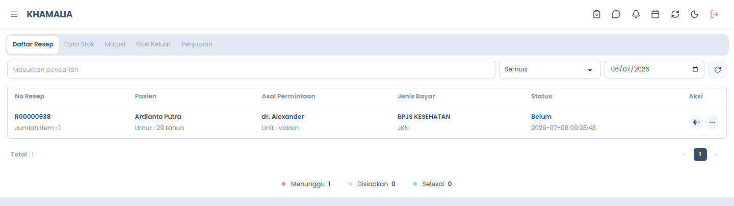 Resep Interface