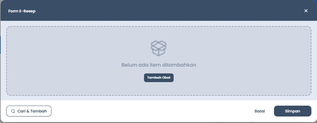 Form E-Resep Kosong
