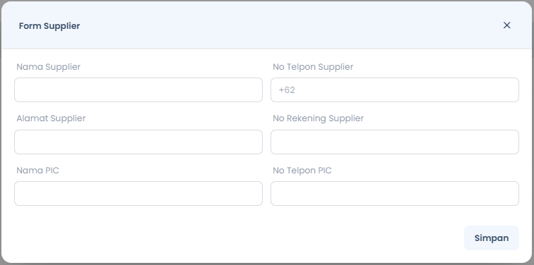Tambah Supplier