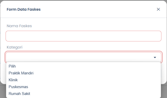 Tambah Data Faskes