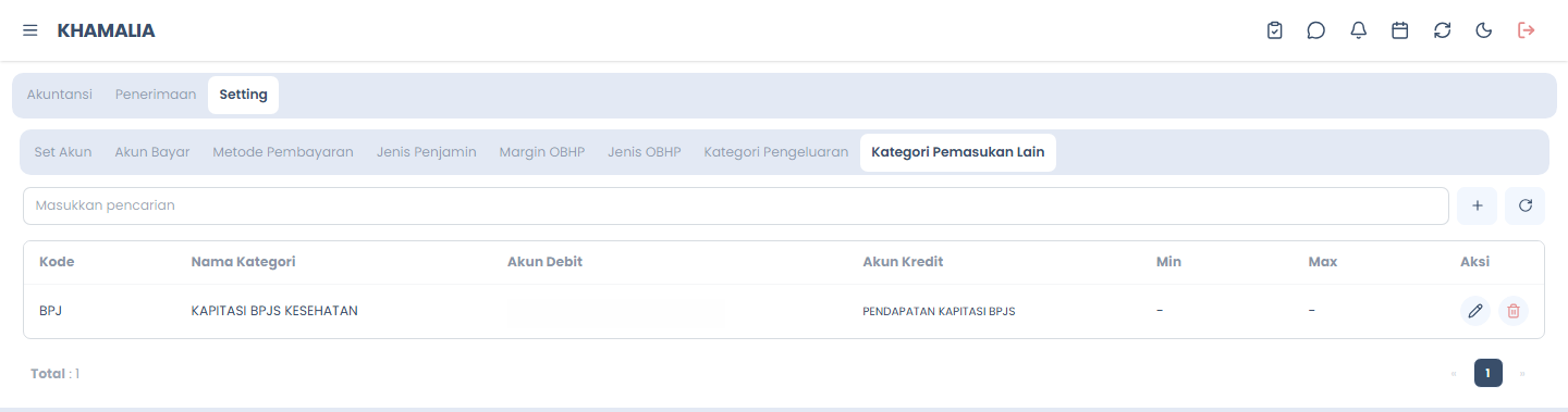 Kategori Pemasukan Lain
