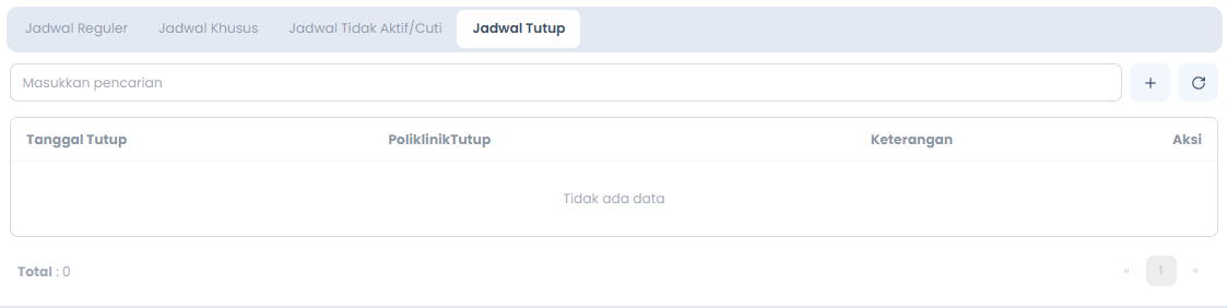 Daftar Jadwal Tutup