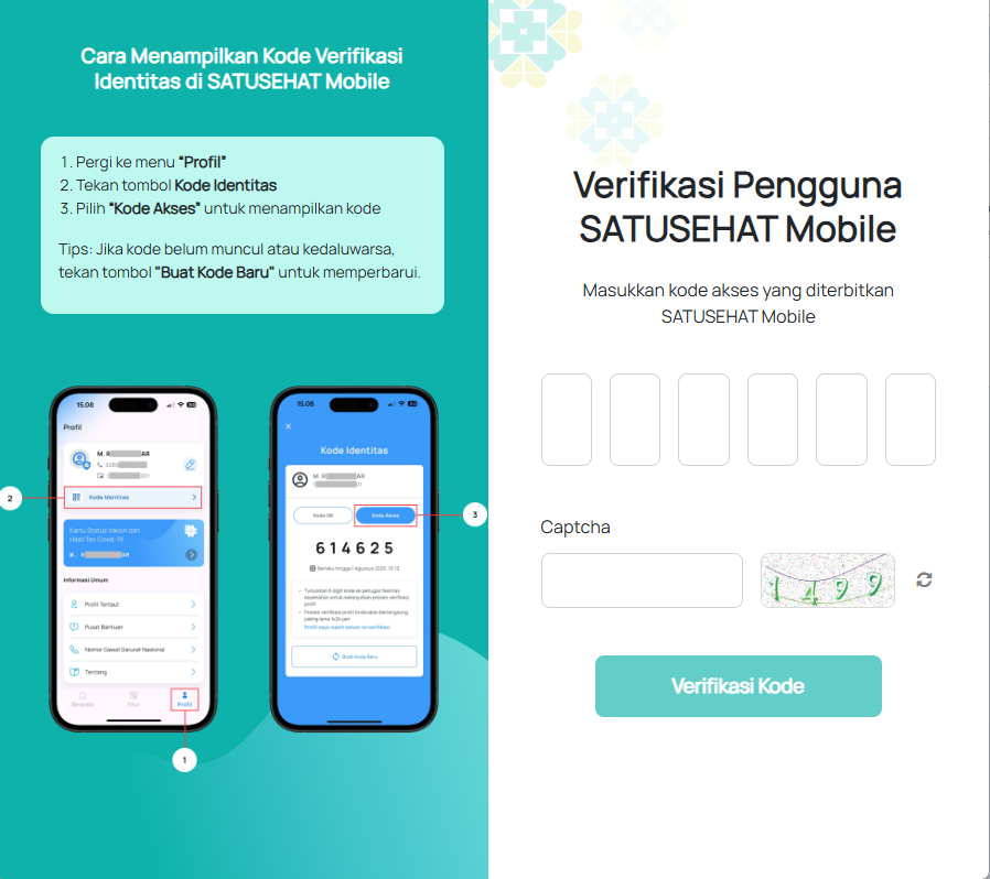 Verifikasi Satu Sehat Mobile